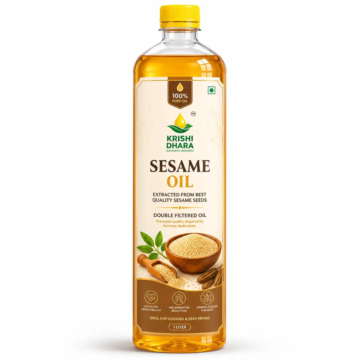 Krishi Dhara Sesame Oil 1L Bottle