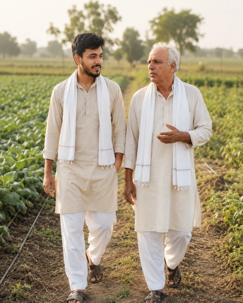 krishi dhara founder with grandfather