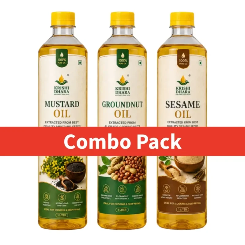 3 In1 Groundnut, Mustard and Sesame Oil Combo